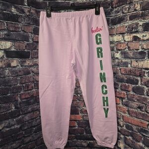 Pink Kids Bottoms with Green Lettering